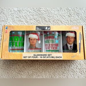 NIB “The Office” Christmas Pint Glasses